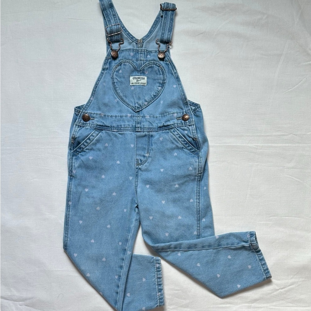 OshKosh B’gosh (Blush Pink) Heart Overalls || 3T